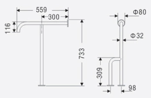 Shower Bathtub Handle Stainless Handrail Bathroom Safety Grab Bars for Elderly