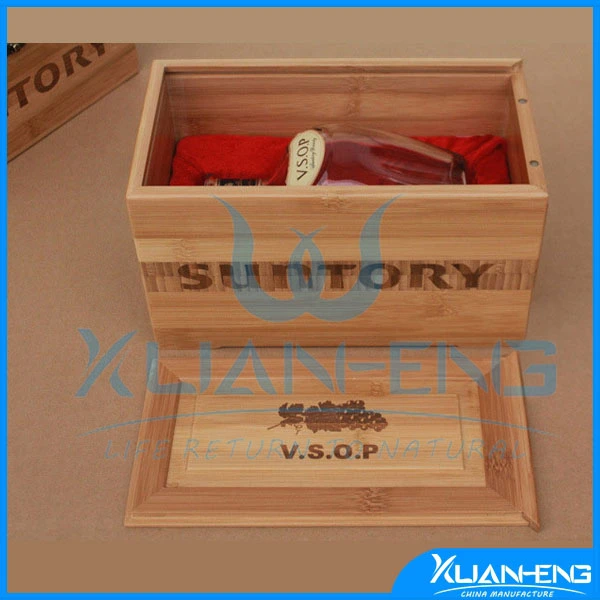 Sublimation Luxury Extra Large Custom Wooden Tea Box with Clear Windows