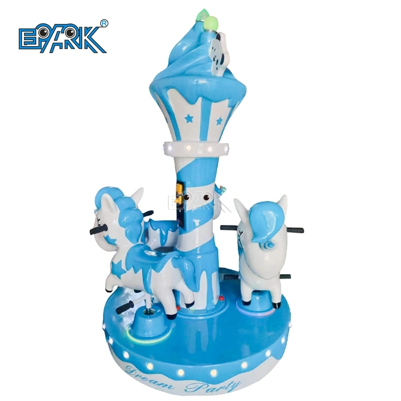 Swing Rides Ice-Cream 3 Players Electric Carousel for Christmas Celebration