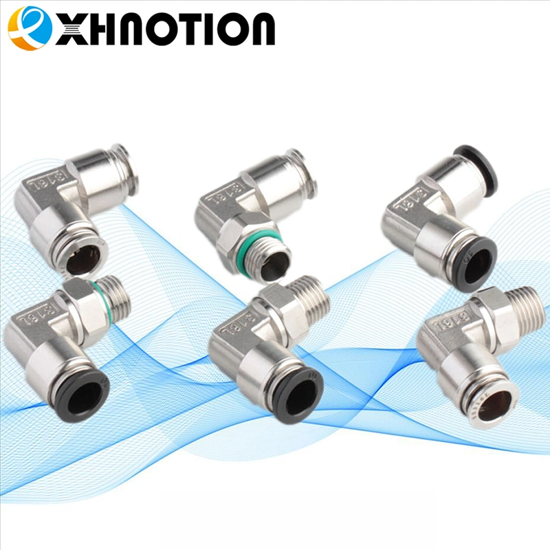 Made in China Push to Connector Stainless Steel Plastic Sleeve Union Elbow (SSPV6) Pneumatic Air Pipe Fitting Plastic Cap Connector