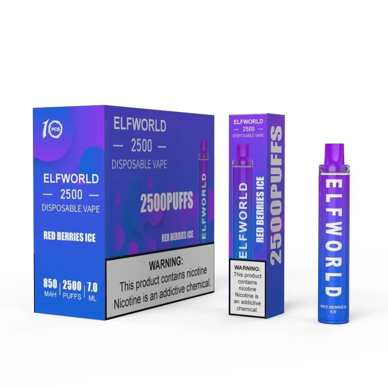 Fábrica original i VAPE obtener Elfworld 2500 Puffs VAPE desechable 7mL E-Juice 850mAh batería