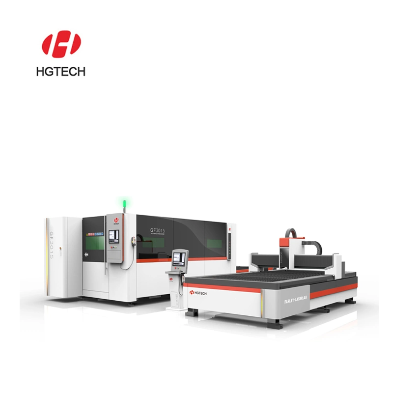 Hgtech 3 Years Warranty Fiber Laser Metal Cutting Machine Cut Stainless Steel 1000W Laser Cutting Machine