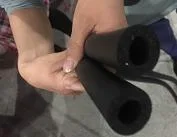 Anti-Tear Thermal Insulation Material EPDM Rubber Foam Tube / Pipe