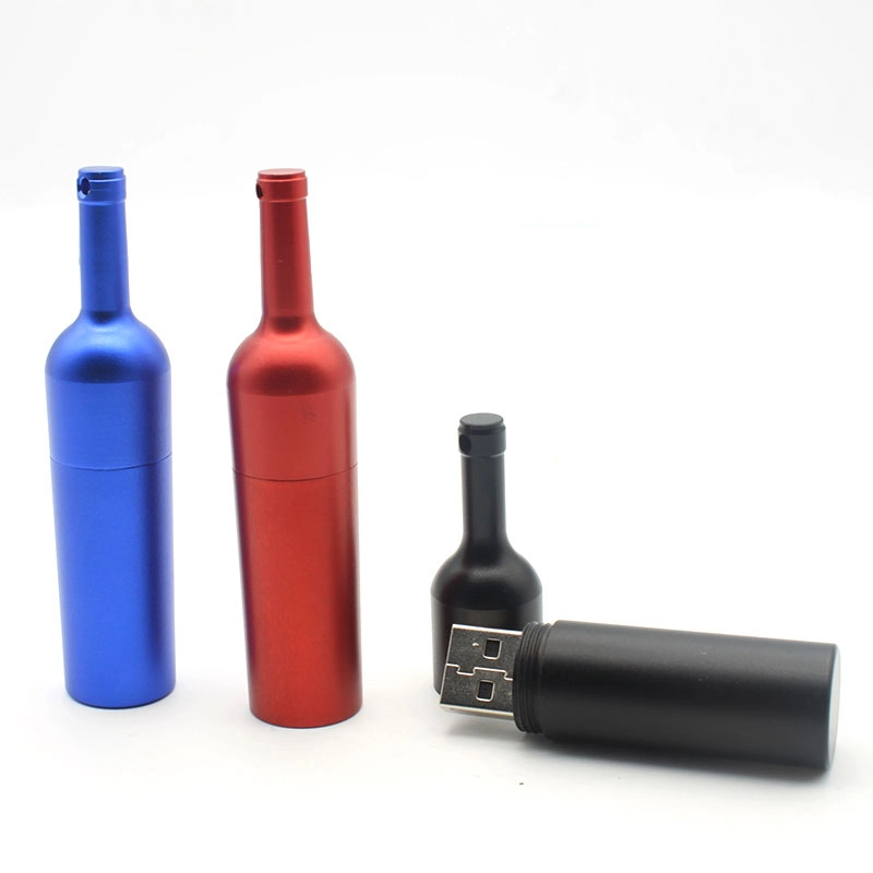 Bouteille de vin des prix de gros d'usine Stick USB Flash Drive Pendrive