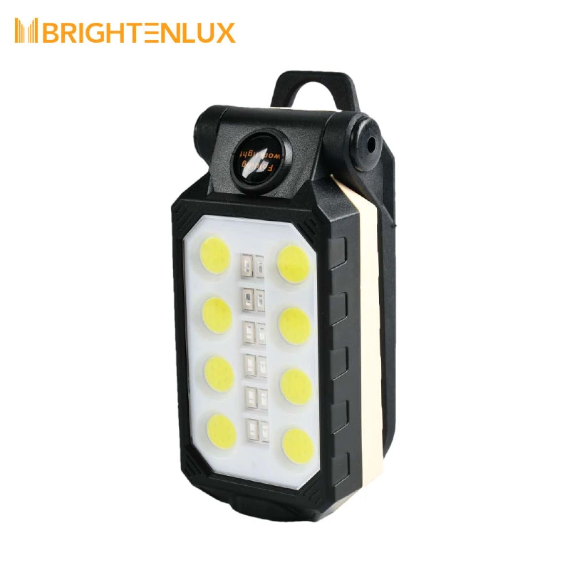 Brightenlux Flexible 4 Modes Waterproof Magnet USB Rechargeable T6 COB LED Work Light with Power Display and Stand