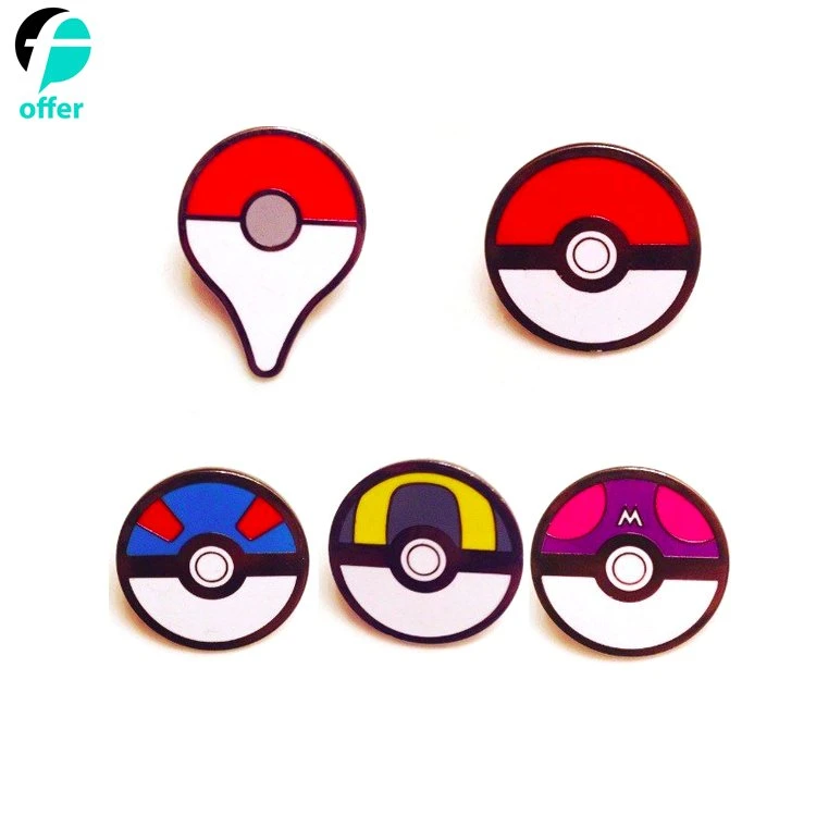 Game Collection Set VON 8pcs, Geschenk für Jungen und Mädchen, Pocket Monster Pokemon Ball Emaille Revers Pin