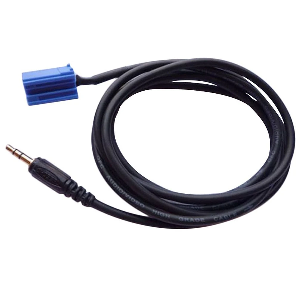 Car Aux-in Audio Cable 12V 3.5mm Jack to ISO Connector Auxiliary Input Adapter Aux Cable for FIAT Audio Cable