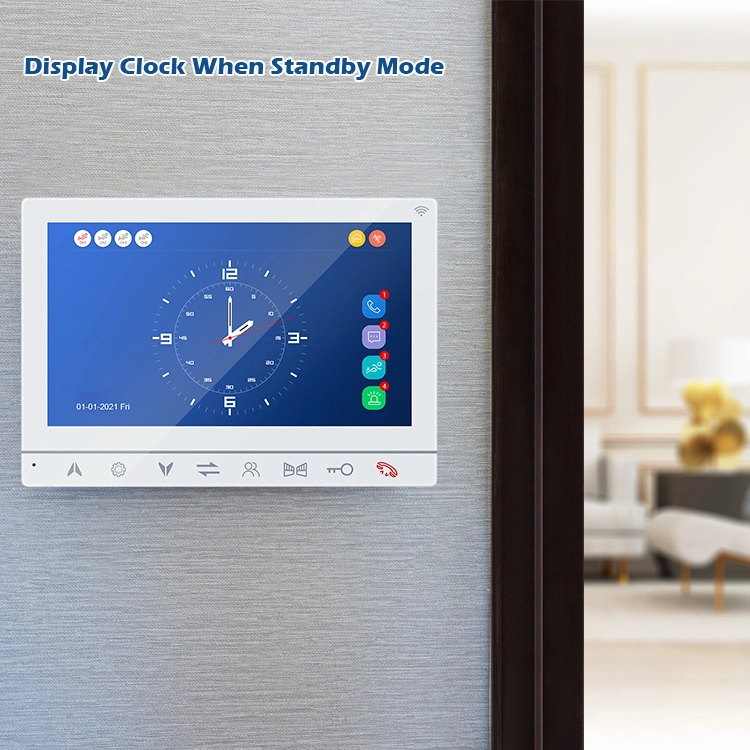 7-Zoll-LCD-Touchscreen-Monitor Villa TCP IP-Video Türsprechanlage Unterstützung RFID Kartenleser Zugangskontrolle Türklingel