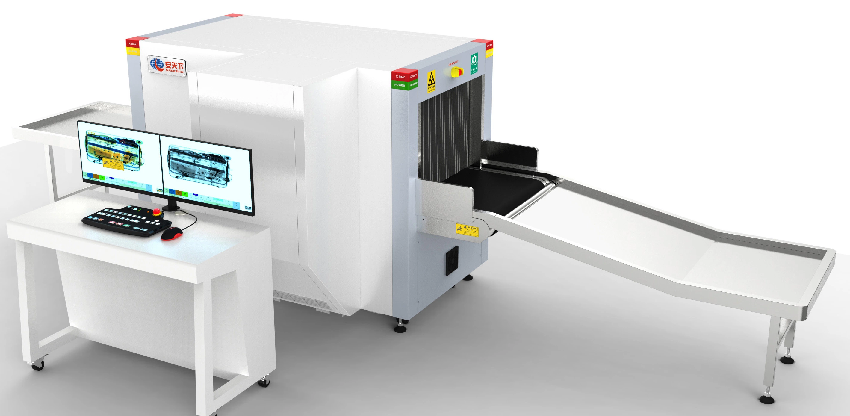 Dual View X-ray Baggage Scanner CE, RoHS, FDA Approved with Direct Factory Wholesale/Supplier Price