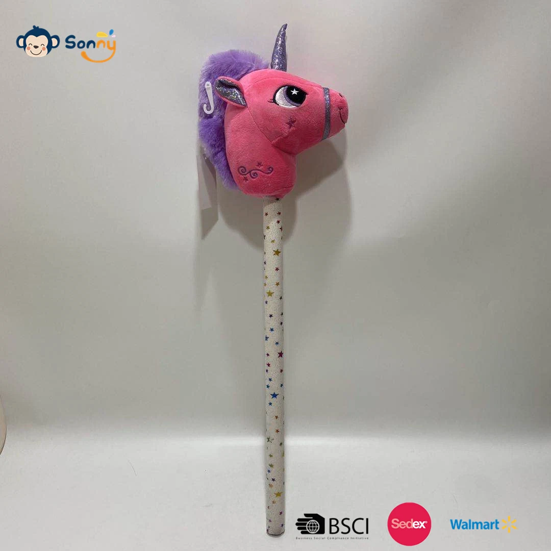 New Cute Animal Unicorn with Stick Plush Toy