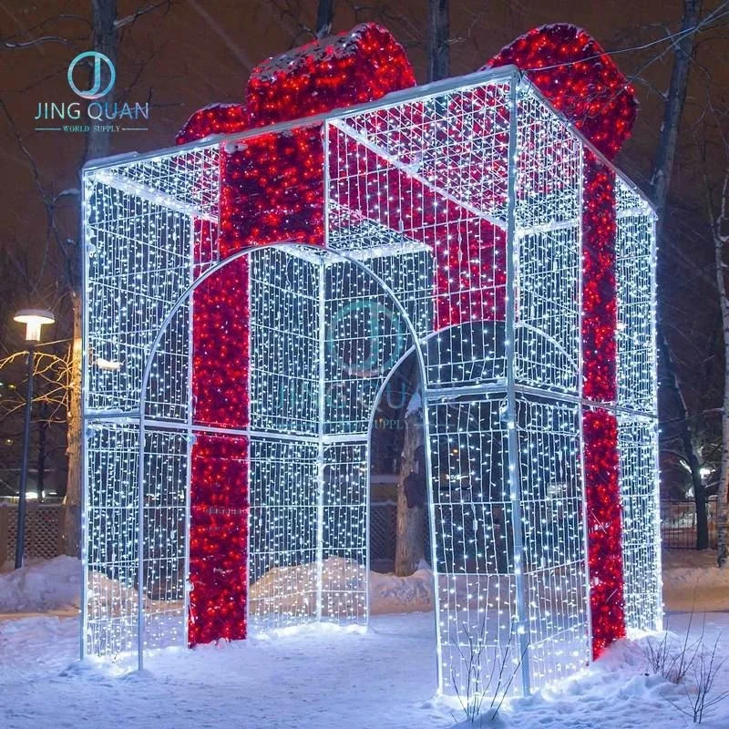 High Quality Festival Light Motif Gift Box Light Large Decorative Christmas Lights Other Holiday Lighting Dazzling Light Show
