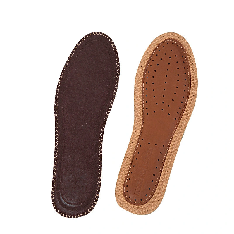 Bamboo Charcoal Shock Absorption and Deodorant Leather Insoles