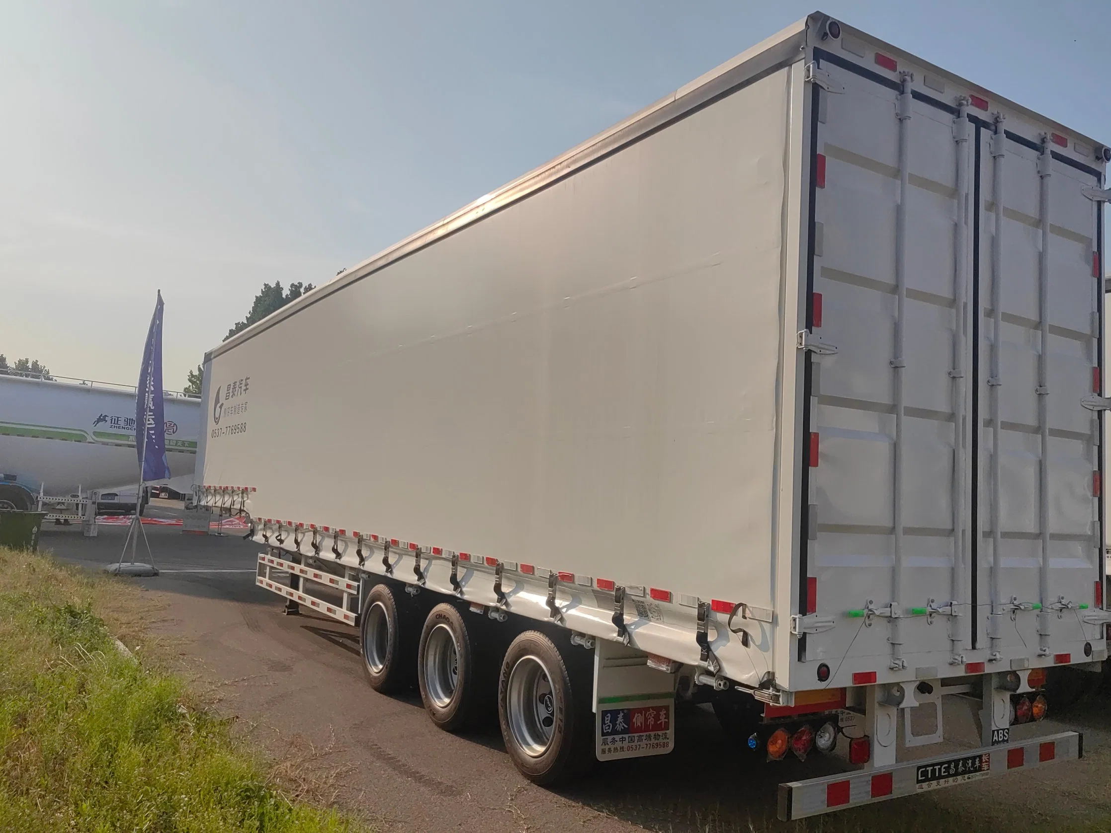 45FT Tautliner Curtains PVC Tarpaulin Side Curtain Trailer Fo Sale