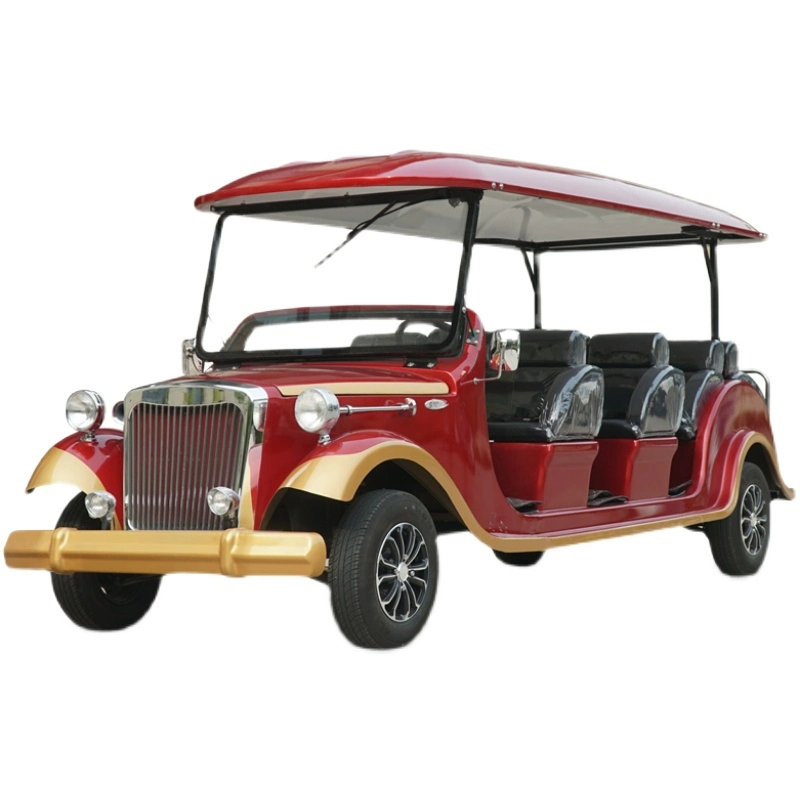 Open Side Electric Vintage Car with Roof