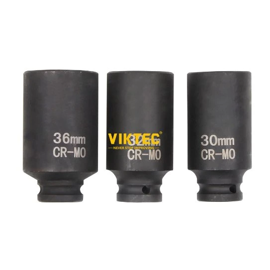 Schnelle Lieferung Handwerkzeug Viktec CE 1/2"DR Schlagschrauber Steckschlüsselsatz 3pcs-Nabenmuttern