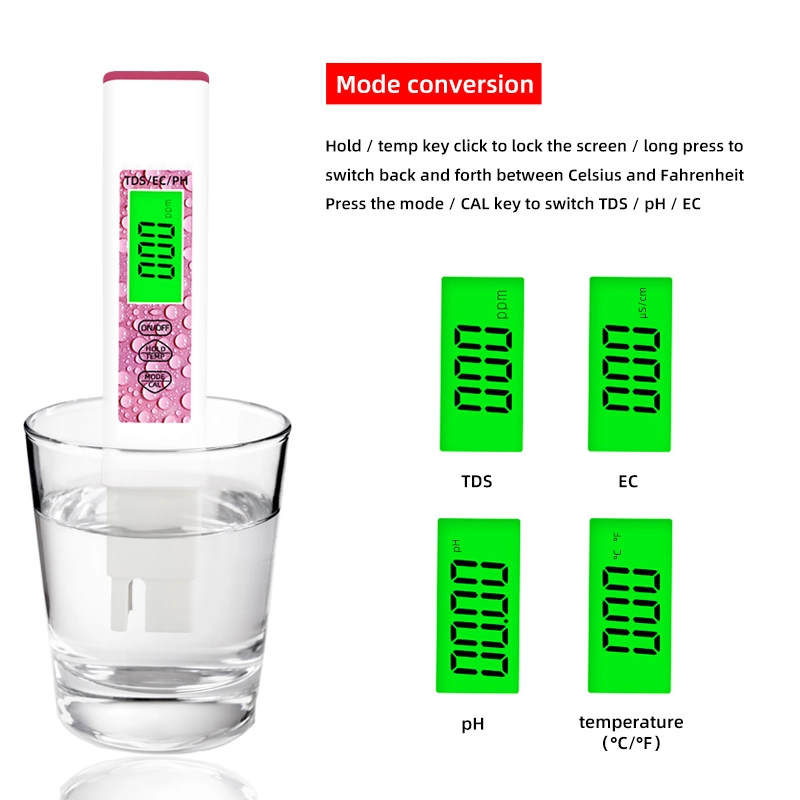 pH Tester 0.01 pH High Accuracy Water Quality Tester pH Meter for Household Drinking Water, Aquarium, Swimming Pool, SPA