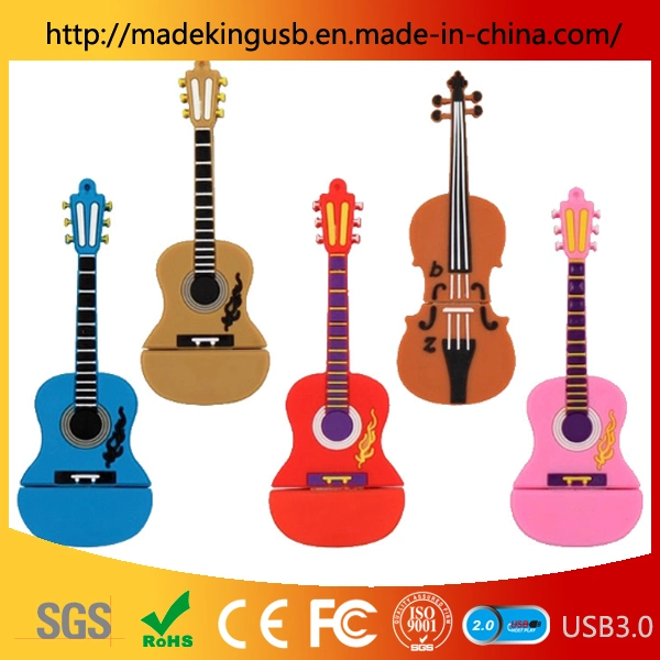 Geschenk Custom PVC Musikinstrument Gitarre USB-Flash-Laufwerk