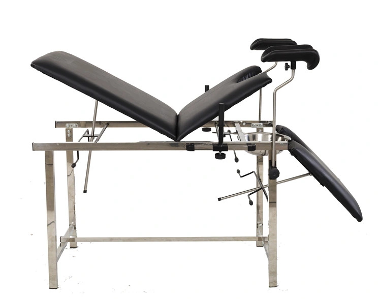 China Cheap Gynecological Obstetric Delivery Bed Stainless Steel Light Parturition Examination Table