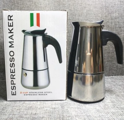 2 / 4 / 6 / 9 Cups Custom Stainless Steel Moka Coffee Pot Espresso Moka Pot Tea Coffee Maker