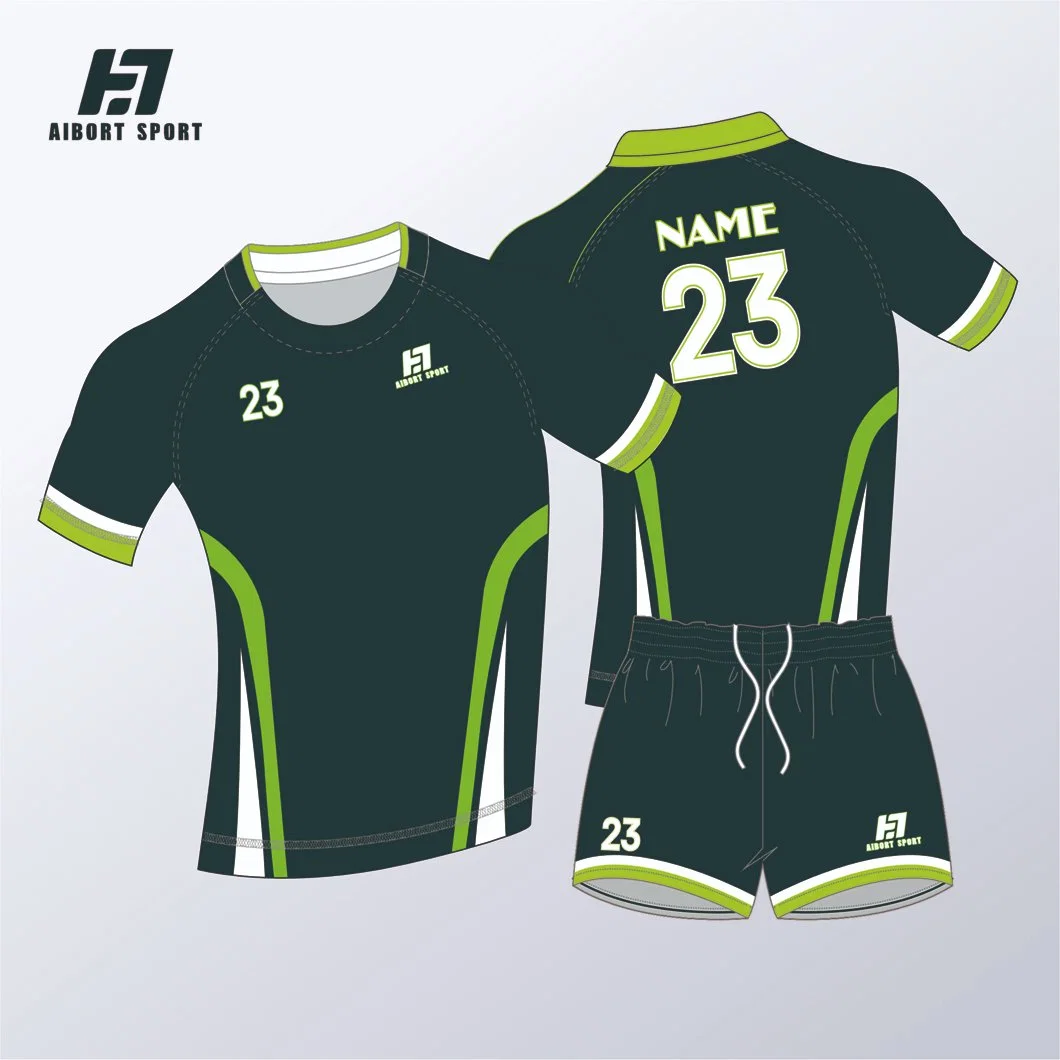 Aibort Custom Made Supreme Quality Rugby Football Wear Full Sublimation Rugby Jersey Shirts Shorts Socks Full Set Rugby Uniform