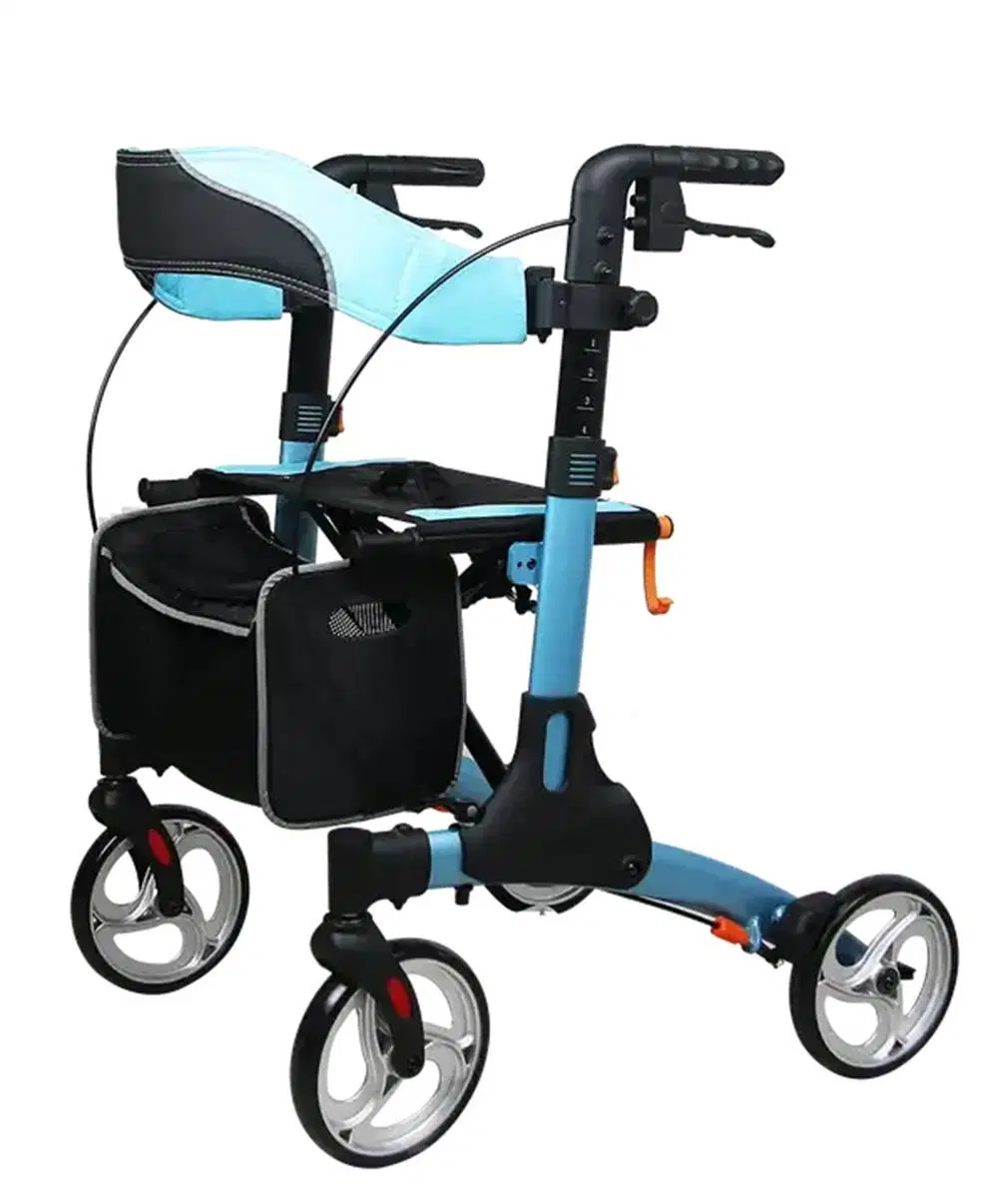 Caminar Rollator caminador de aluminio plegable con asiento