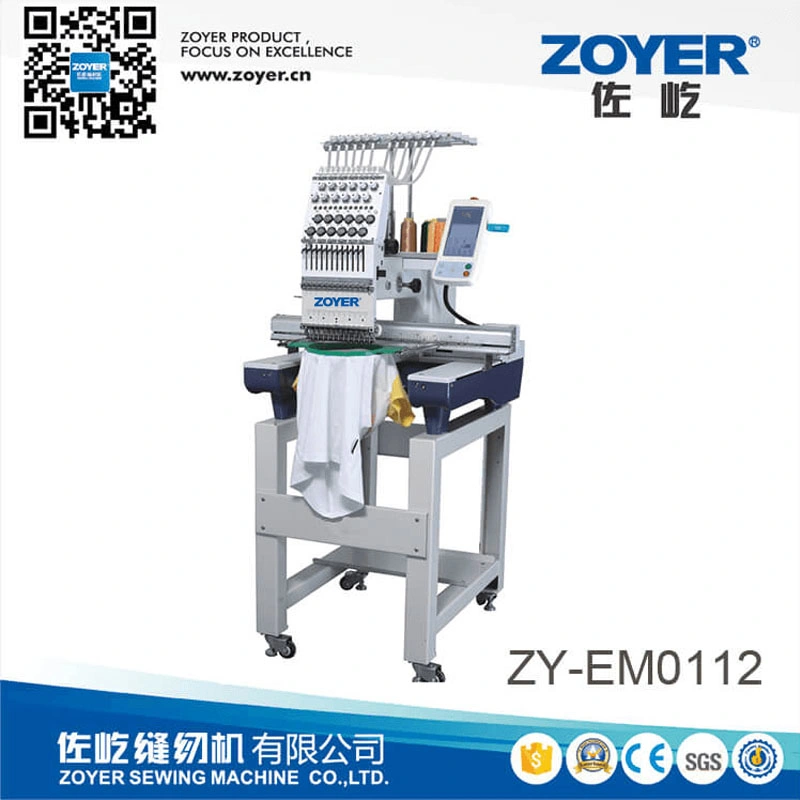 Zy-Em0112 Single Head 12 Needle Embroidery Machine