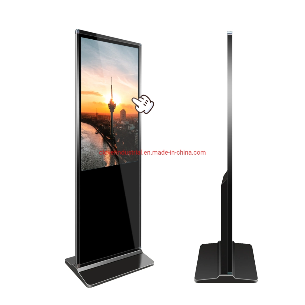 Floor Standing Vertical Interactive Digital Signage Totem LCD TV Touch Screens