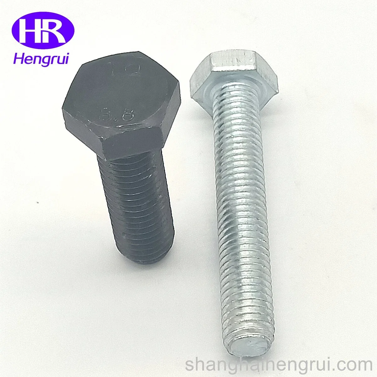 Hex Bolt High Strength OEM/ODM Fastener DIN933/931 Steel Hex Cap Screw with Blue Zinc White Zinc