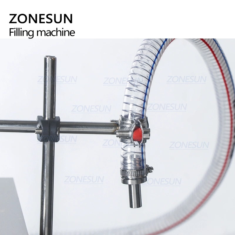 Zonesun Semi-Automatic Gear Pump Peanut Oil Filler Grease Olive Lubricating Oil Liquid Bottle Filling Machine