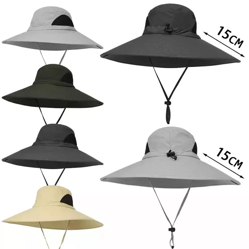 La protección solar amplia Brim cuchara impermeable transpirable Packable Sombrero Boonie Hat para la pesca