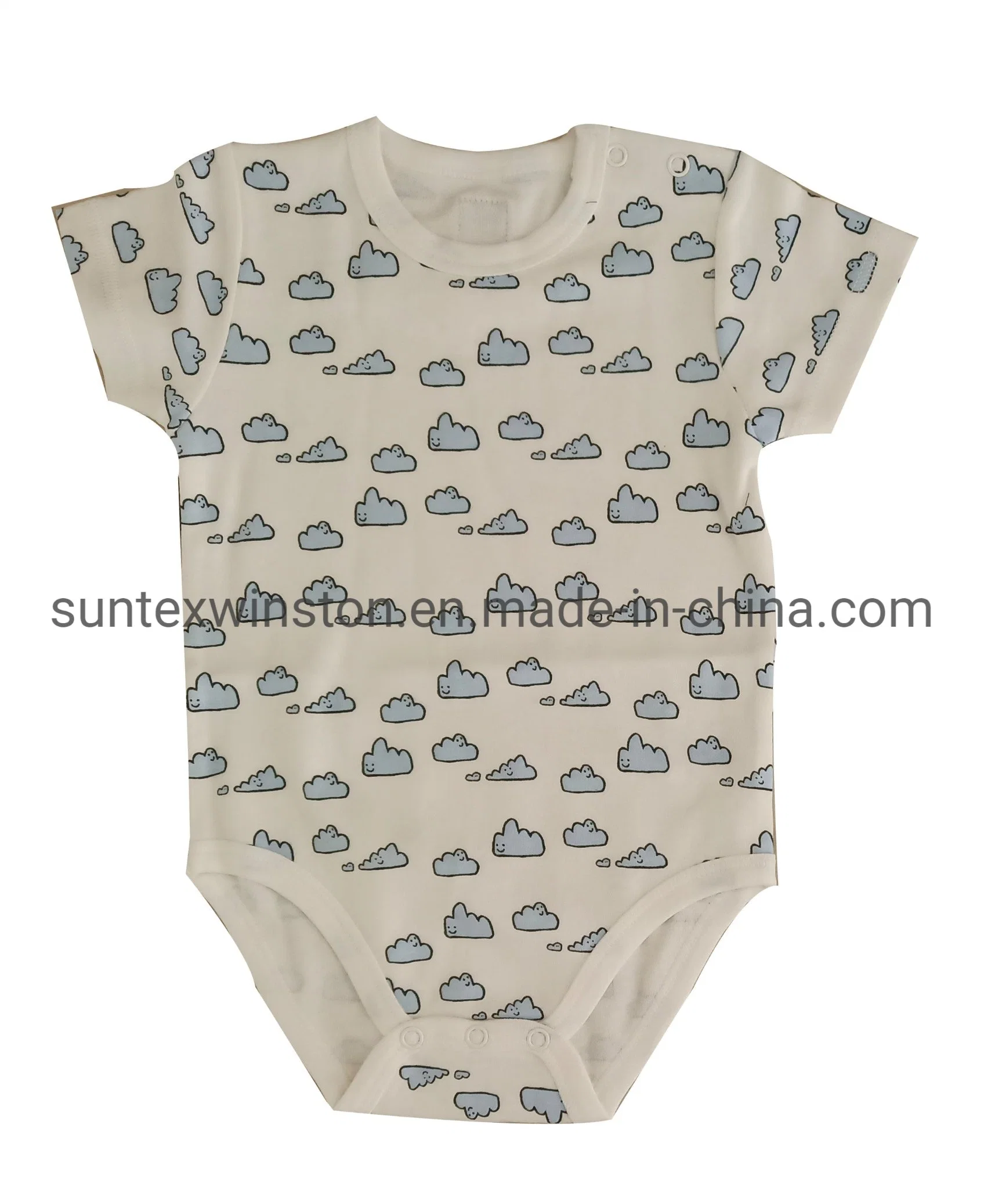 100% Cotton Short Sleeve Baby Bodysuit Baby Garment
