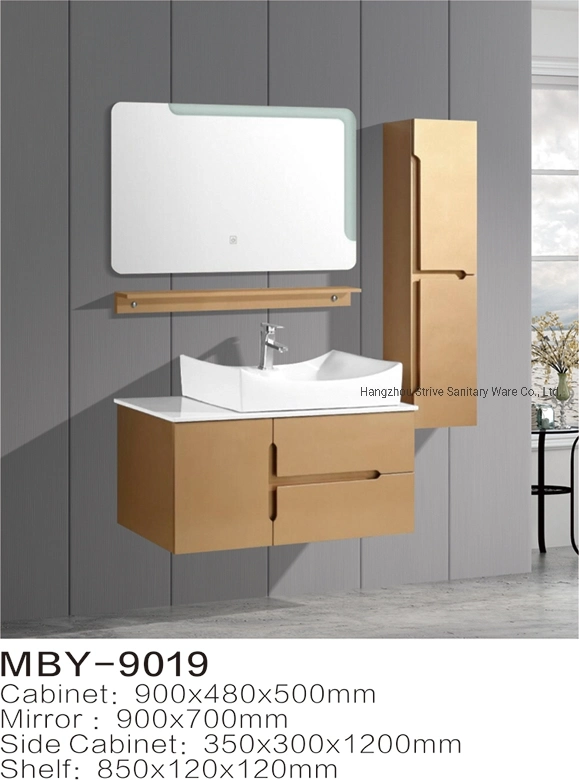 Glass Basin Bathroom Cabinet with LED Mirror with Good Price