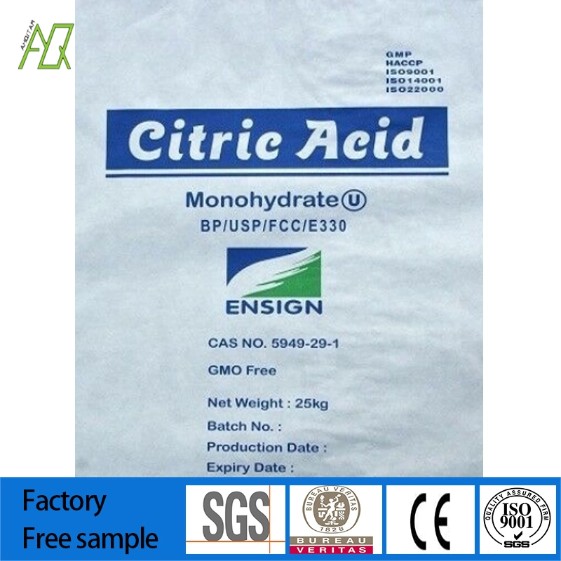 CAS No. 5949-29-1; 77-92-9 Food Additive Citric Acid Monohydrate/Anhydrous/Sodium Citrates E330 Bp/USP with Manufacturer Price