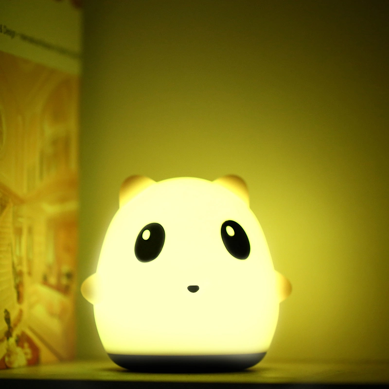 Hot Sale8colors LED Animal Silicone Night Table Lamp Baby Light