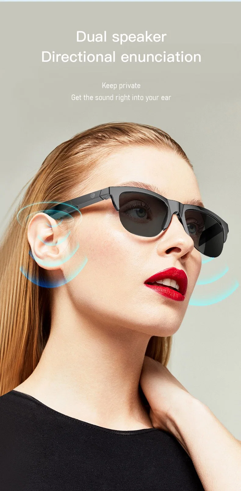 2023 Bluetooth Glasses Fashionable Sunglasses New Arrival Smart Glasses Sunglasses Android Calling Wireless Music Glasses Headphone Bluetooth Earphone