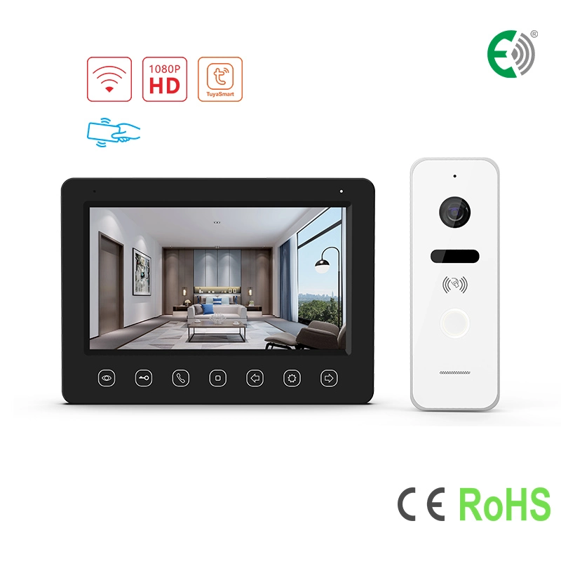 Home Security 7 Inch Smart Doorbell Unlock Villa Video Door Phone