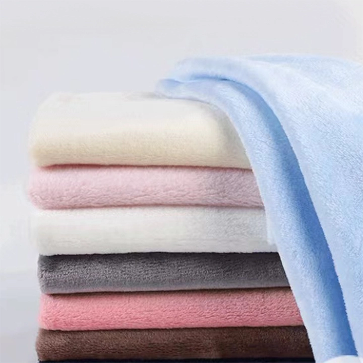 Double Side Brushed Polyester Flannel Coral Polar Fleece Velvet Knitting Knitted Blanket Bed Sheet Pajamas Sofa Curtain Home Textile Upholstery Garment Fabric