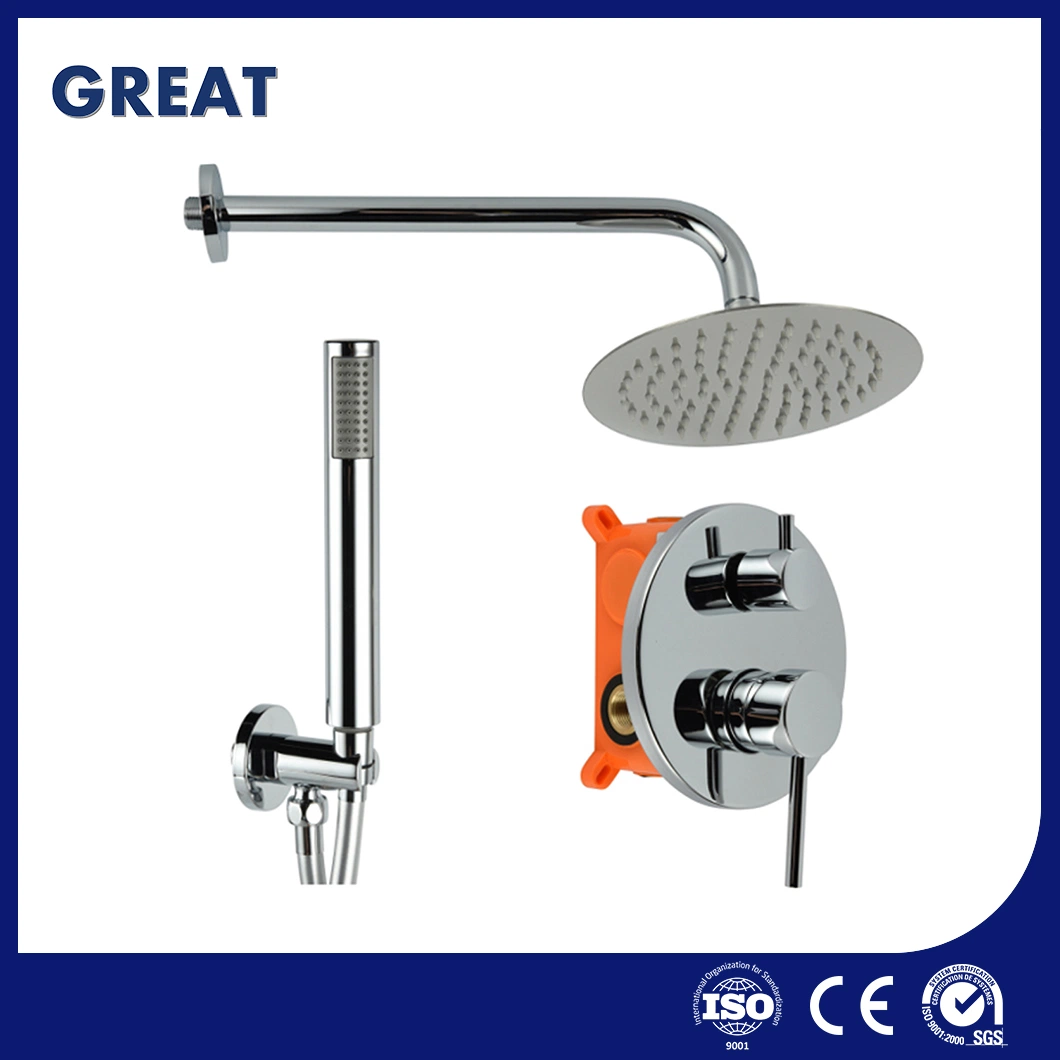 Great China Surface Mounted Shower Faucet Valve Manufacturers Thermostatic Shower Systems Gl412603A49A Concealed Shower Set with Box Classic Shower System Black