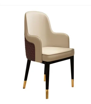 Modern Medieval Faux Leather Metal Dining Chair
