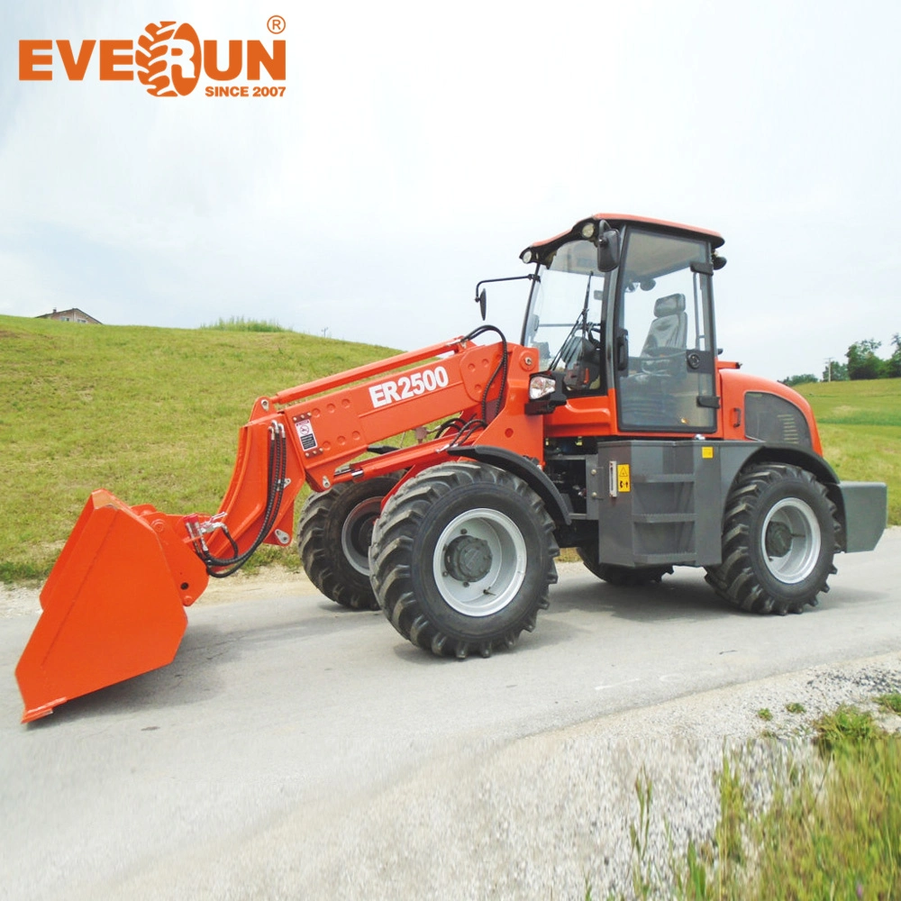 Everun CE Approved Er2500 2.5t Multi-Attachment Agricultural Equipment Chinese Front Telescopic Wheel Handler/Loader