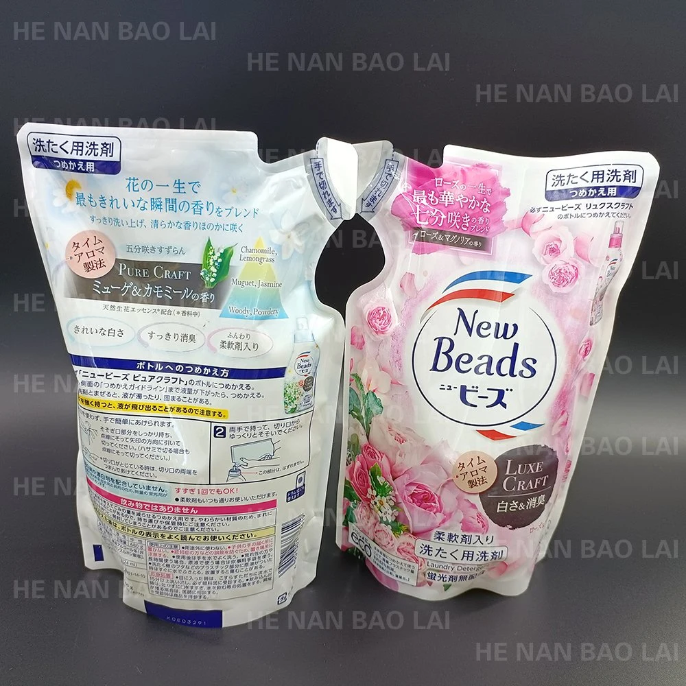 Haute qualité Spout Liquid Soap Bag Custom Plastic Soap Packaging Gravure Printing Hot Seal 1- 10 Couleurs