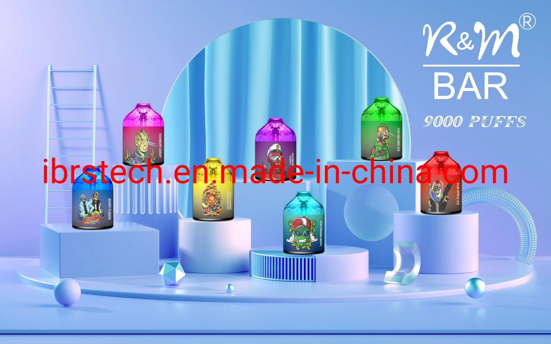 Best Flavors Good Taste OEM Logo 9000puffs 15ml Ejuice Disposable/Chargeable Vape Wholesale/Supplier R and M Bar