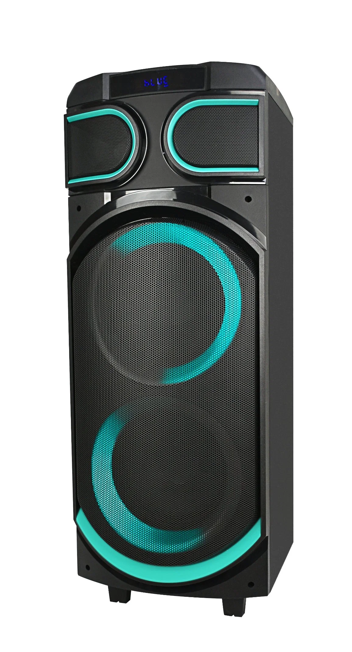 Popular Private Dual 8inch Portable PA Wireless Mega Bass Amplifier Built in Big Power 100W Wooden Speaker Audio Box