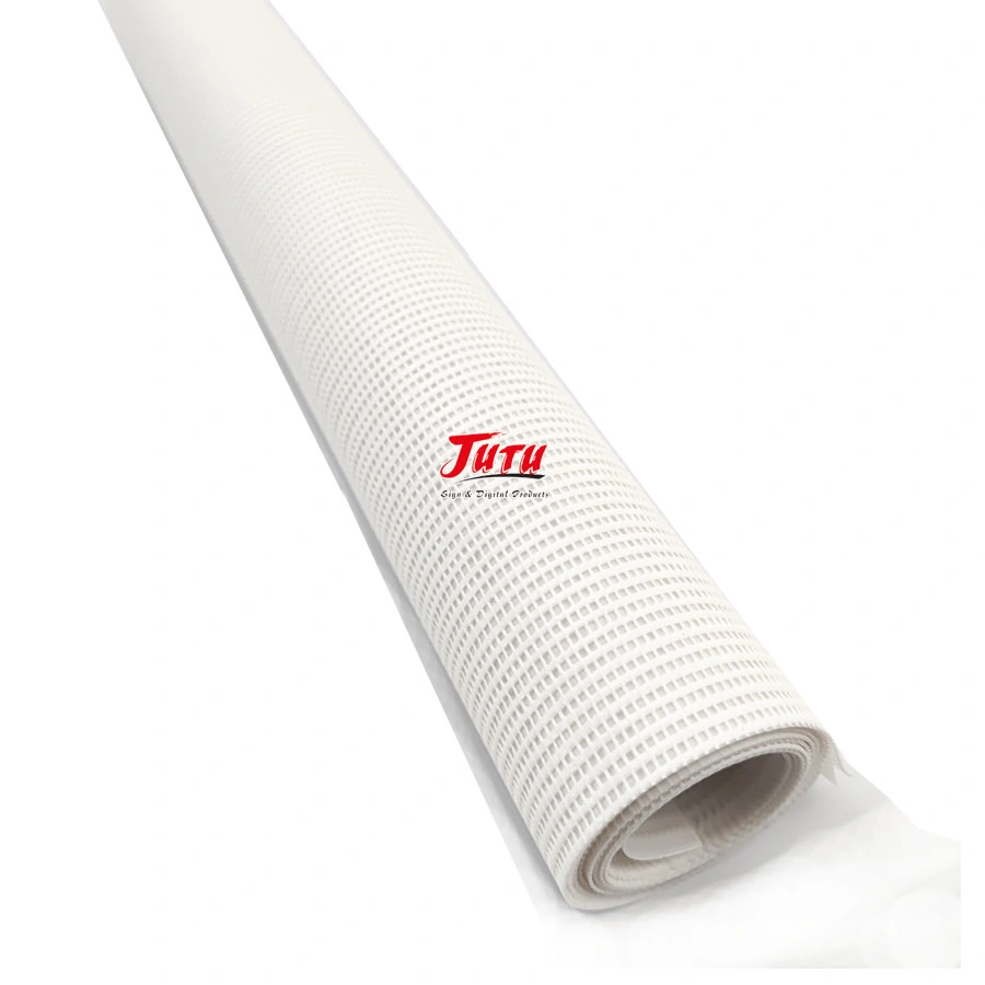 Jutu Peeling Resistance Printable with Solvent, Eco-Solvent, UV Inks Transparent PVC Coated Mesh Fabric