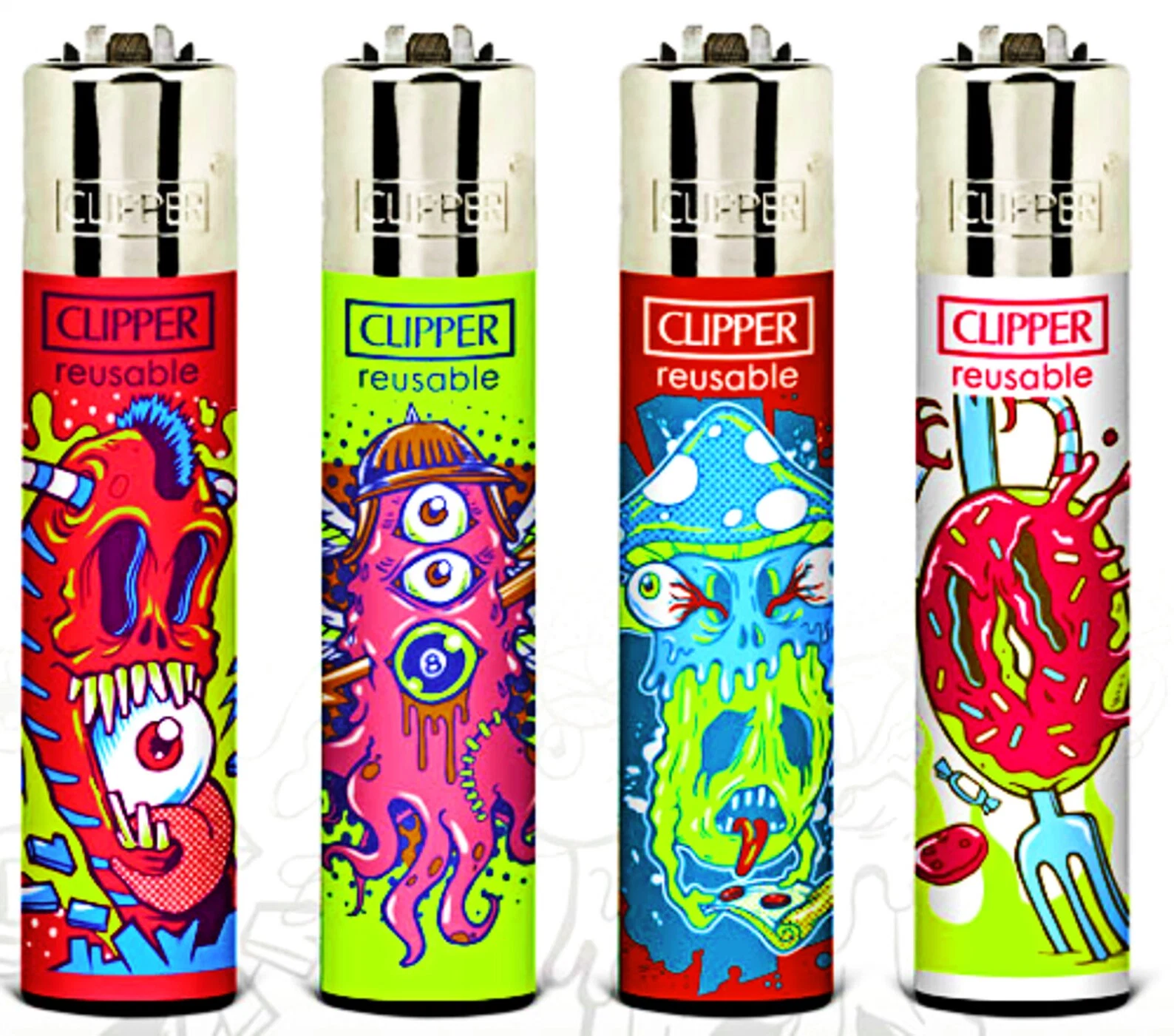 Rare Funny Food Clippers Lighters Refillable Gas Unique Fun Cool Clipper Lighter