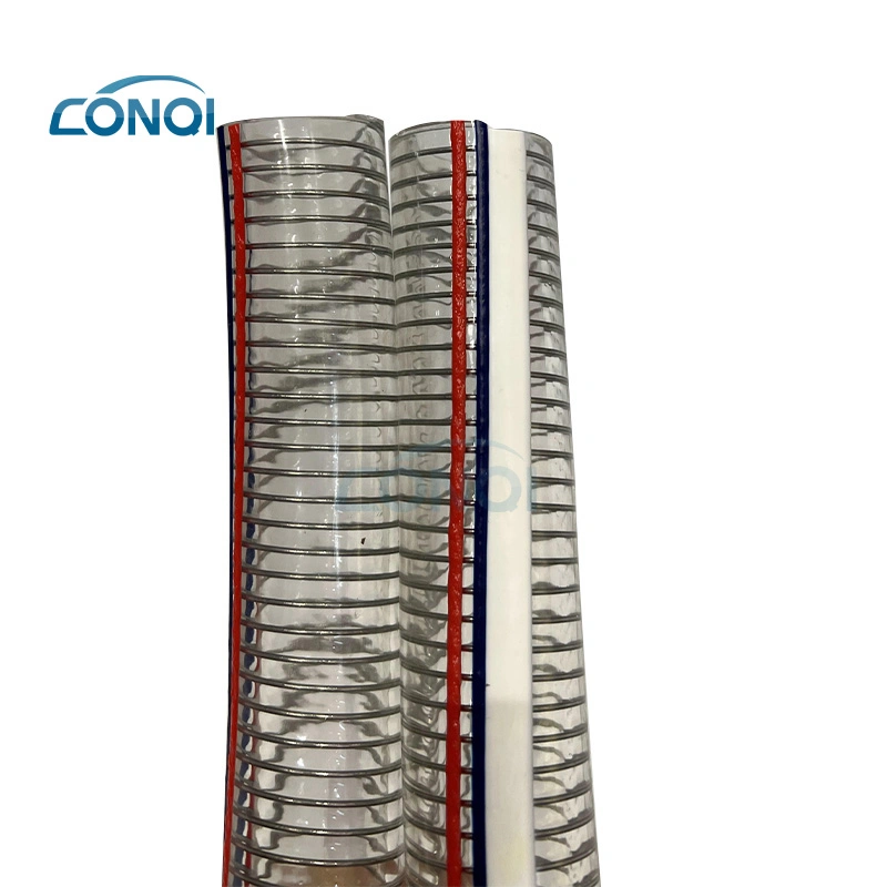 PVC Transparent 10-45mm Ducting Stainless Steel Wire Hose