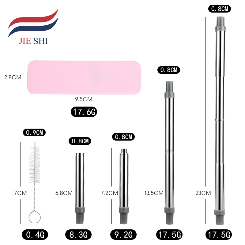 Reusable Metal Stainless Steel Drinking Straws Bar Accessories Eco-Friendly