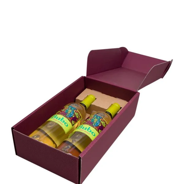 Custom Luxury 2 Bottles Foldable Foldable Cardboard Packaging Liquor Set Champagne Whisky Red Wine Bottles Glass Wine Paper Gift Wine Box