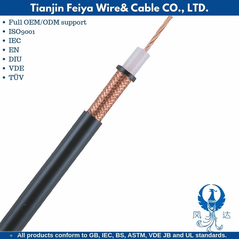 PVC Building Wire Electric UTP Transmission Line Radio Frequency Signal Computer Network Sheild Communication Cable RG6 Rg11 Rg174 Rg59 Rg213 Coaxial Cable