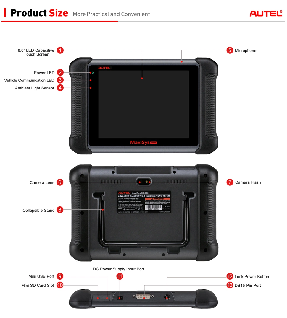 Autel MS906ts Diagnostic System Autel Escáner Programación Diagnóstico Ms906 Lector de diagnóstico automático